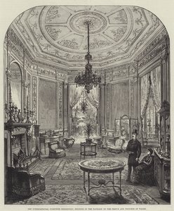 La Exposición Internacional de Pesca, Boudoir en el pabellón del Príncipe y la Princesa de Gales de Frank Watkins
